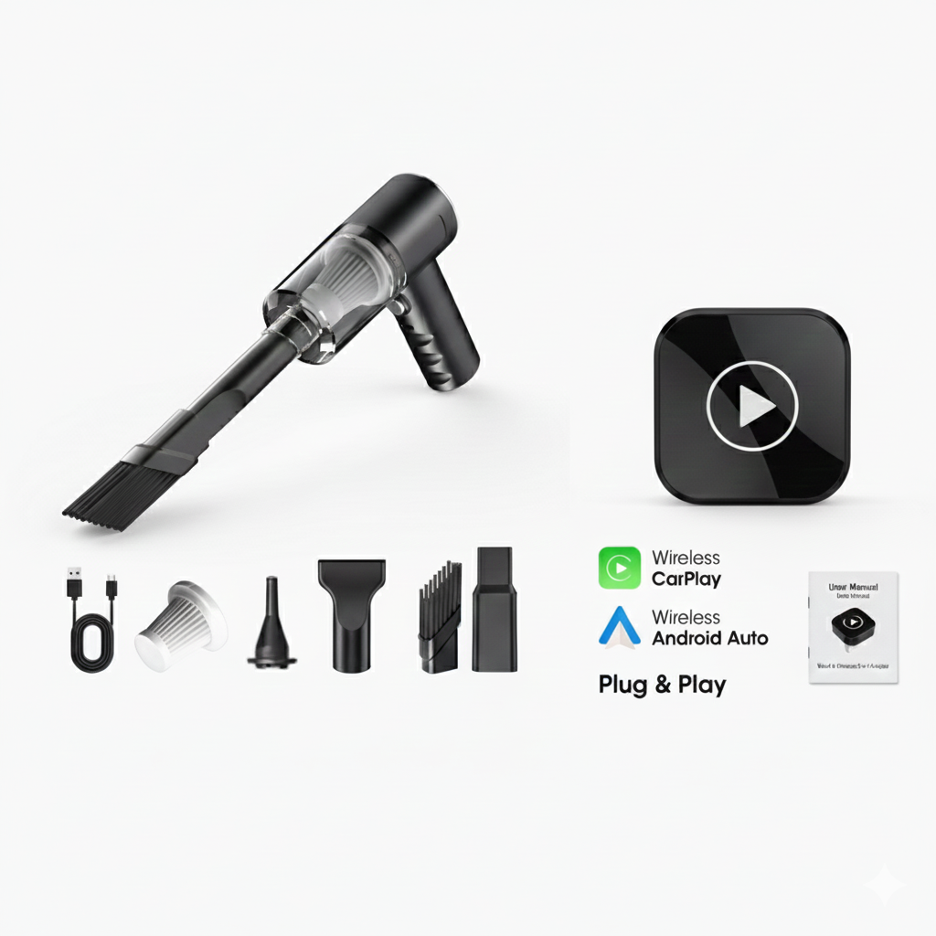 The Ultimate Drive Bundle | CarHero™ Wireless Adapter + CarHero™ Mini Vacuum